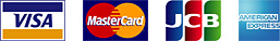VISA MasterCard JCB AMERICAN EXPRESS